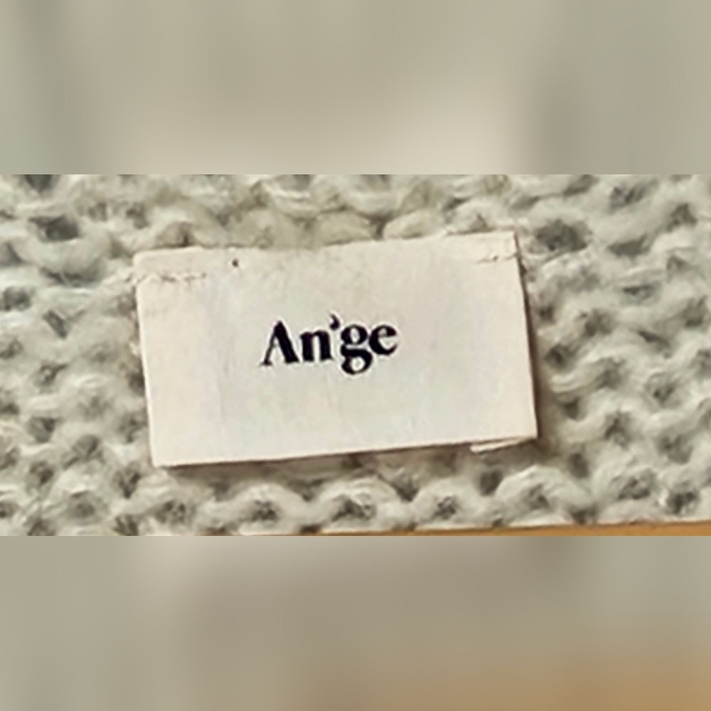 Ange Green and Cream Striped Loose Knit Sweater Top L - Picture 3 of 4